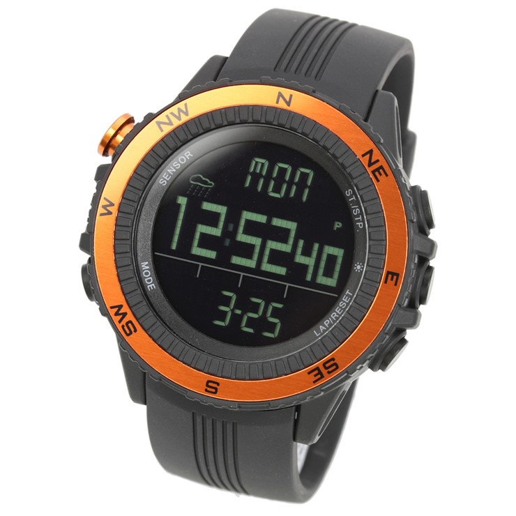 品質が ♢即購入OK♢新品 コンパス温度計スポーツ腕時計 ブラックホワイト