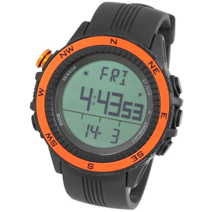 腕時計 メンズ デジタル 時計 温度計 コンパス 気圧計 高度計 アウトドア キャンプ 登山用｜courage｜04