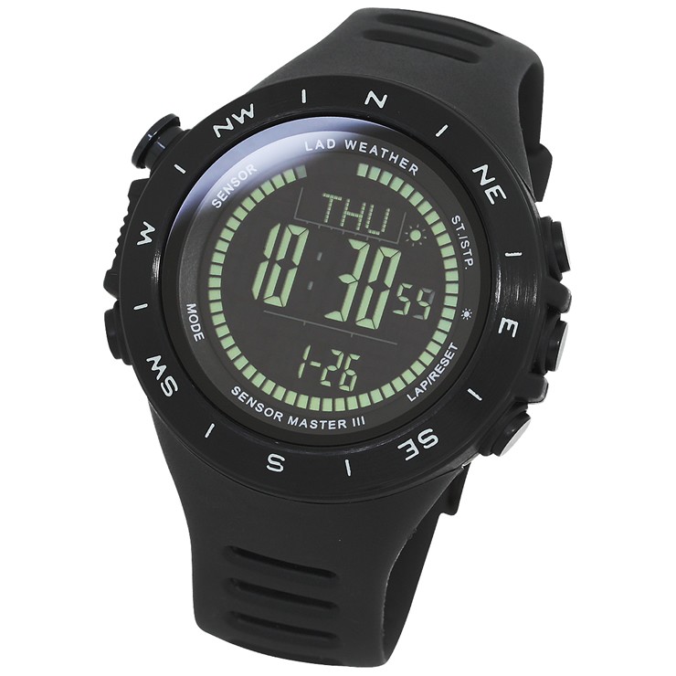 腕時計 メンズ ドイツ製センサー デジタル 時計 登山 アウトドア 100m防水｜courage｜03