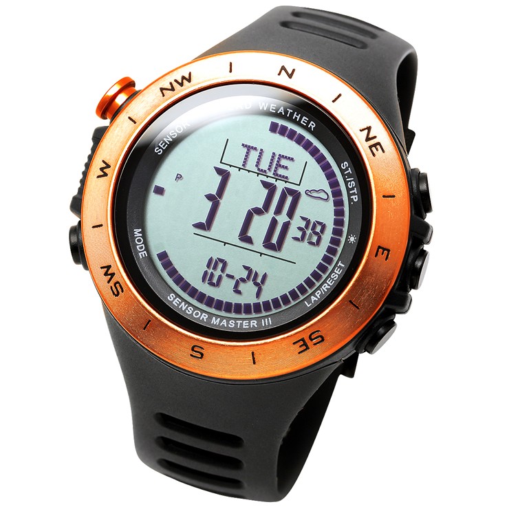腕時計 メンズ ドイツ製センサー デジタル 時計 登山 アウトドア 100m防水｜courage｜06