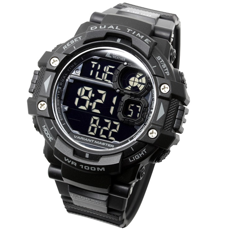 デジタル腕時計 メンズ ミリタリーウォッチ 100m防水｜courage｜02