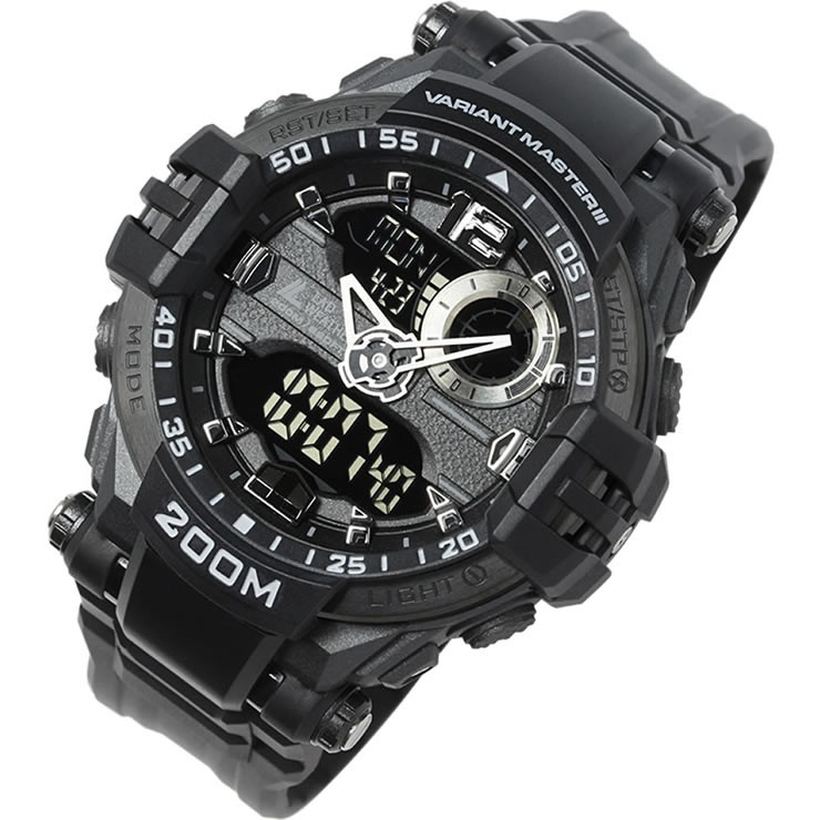 デジタル 腕時計 メンズ 200m防水 デジタル アナログ ミリタリーウォッチ スポーツ | LAD WEATHER | 01