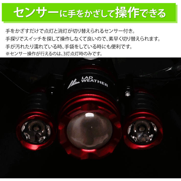LAD WEATHER アウトレット 訳あり 決算処分 ヘッドライト CREE社