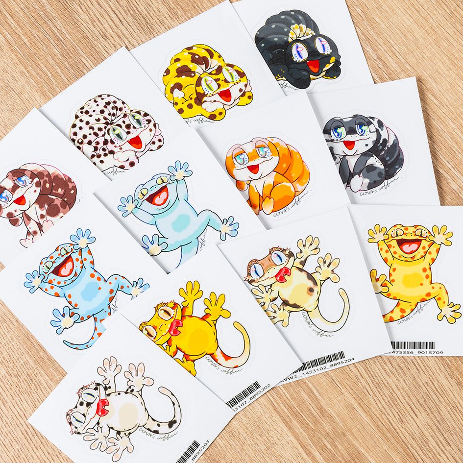 ステッカー シール デフォルメシリーズトカゲ 爬虫類 車 スマホ