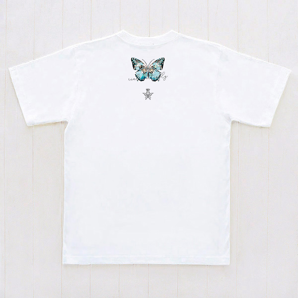 COVAS GRAPHIC Tシャツ 青蝶 ホワイト 白 303113-10 ユニセックス 半袖