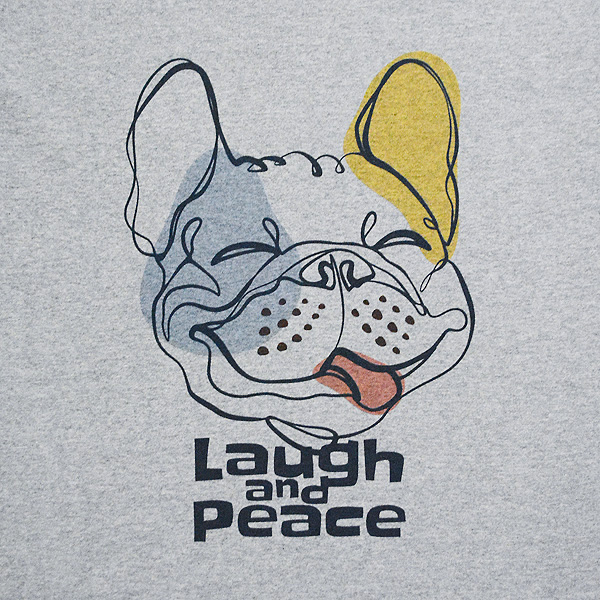 ユニセックス 長袖 プリントTシャツ　"犬の書"　426218-15　杢グレー　COVAS GRAPHIC 楽天市場】COVAS GRAPHIC 長袖 ユニセックス Tシャツ 