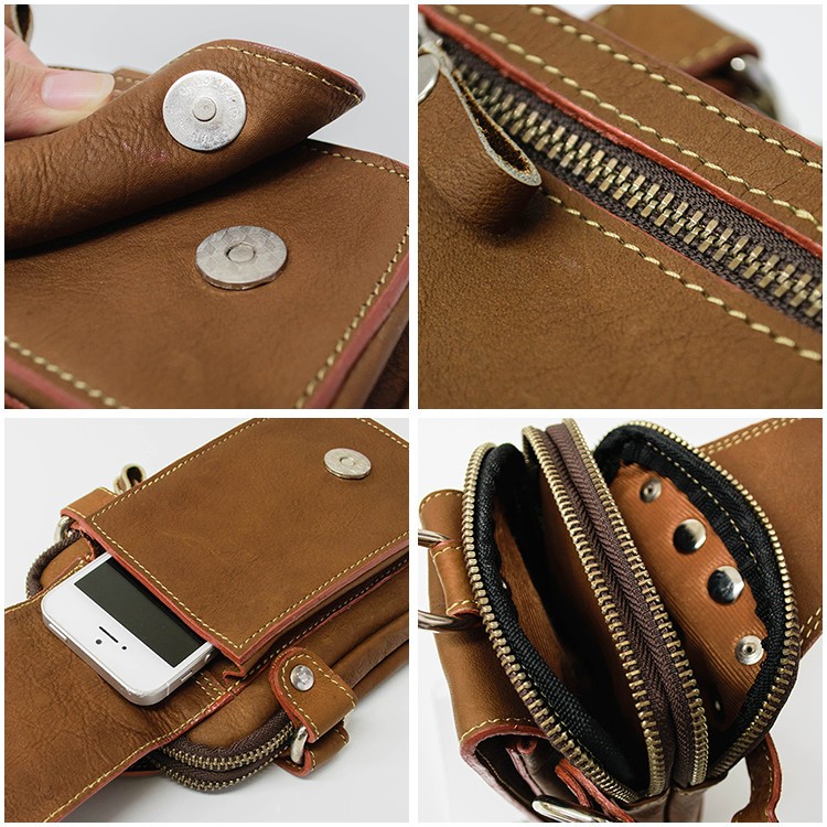 ヒップバッグ ウエストバッグ シザーバッグ ベルトポーチ レザー Deep