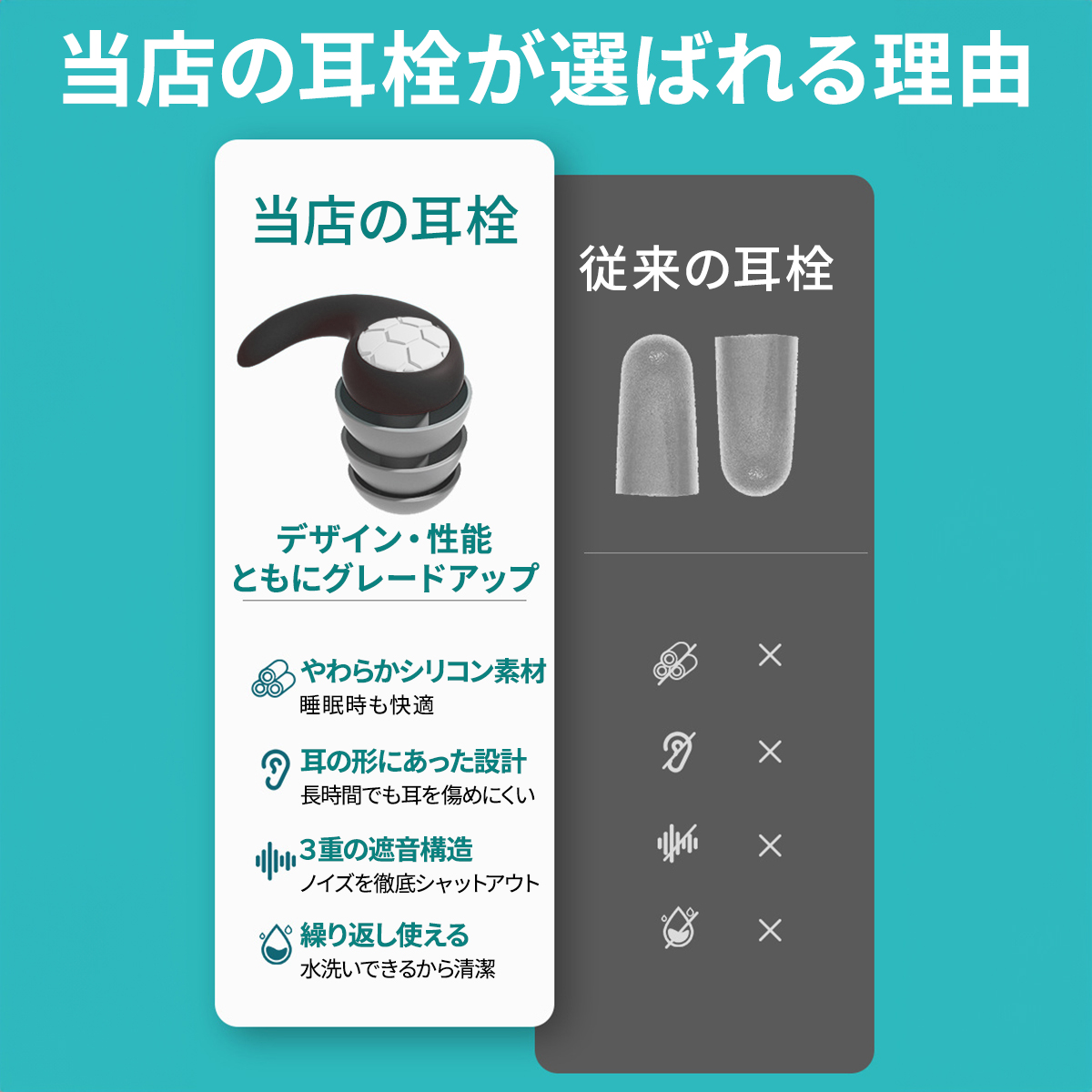 耳栓 みみせん 高性能 睡眠用 遮音 ライブ用 いびき 騒音 子供用 大人用 聴覚過敏 いびき 目立たない 睡眠用 シリコン ライブ用耳栓 耳せん 高性能みみせん 関連画像5