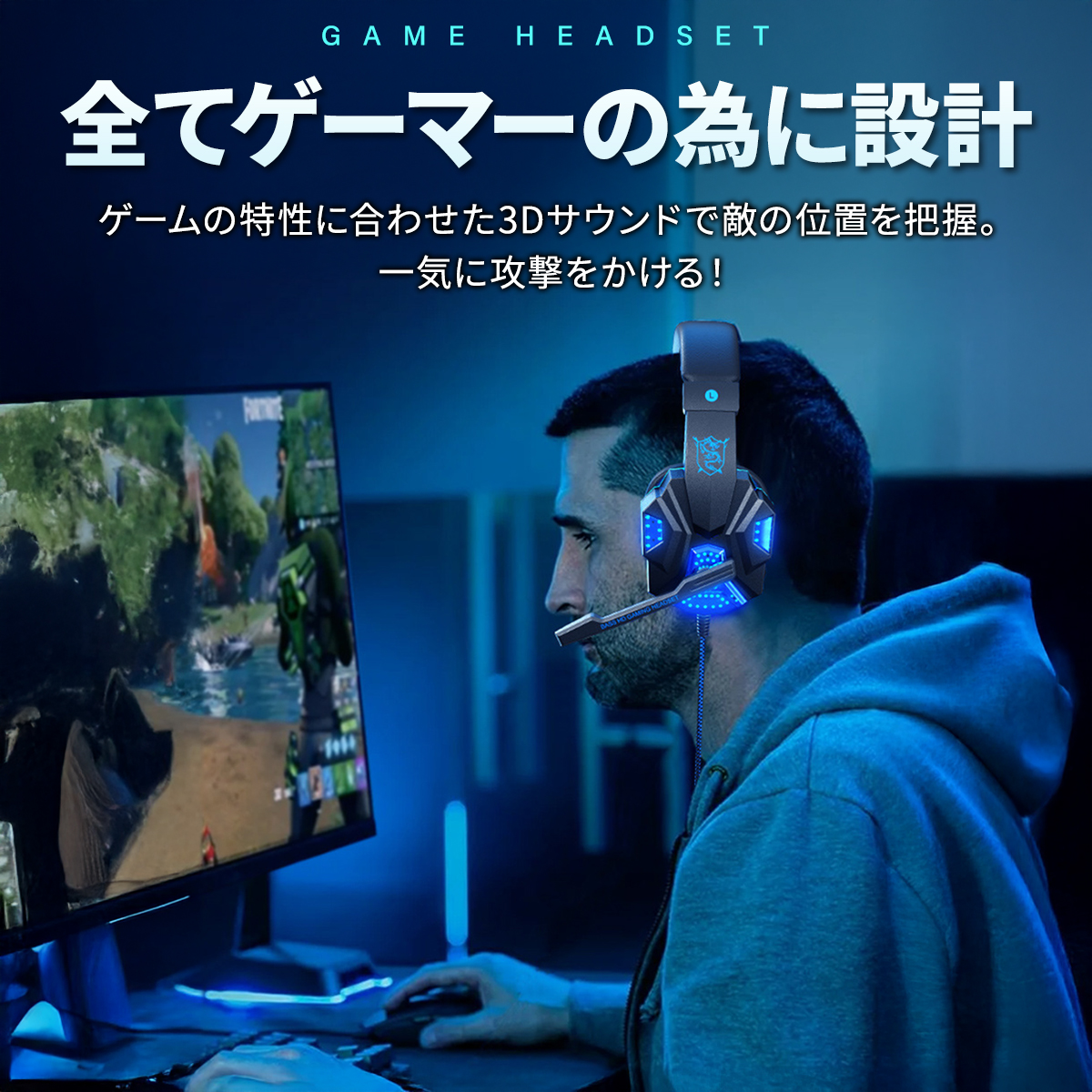 ゲーミングヘッドセット ゲーミングヘッドホン ヘッドセット ヘッドフォン 有線ヘッドセット 3.5mmヘッドセットマイク付きヘッドホン PS4 PS5 switch 関連画像4