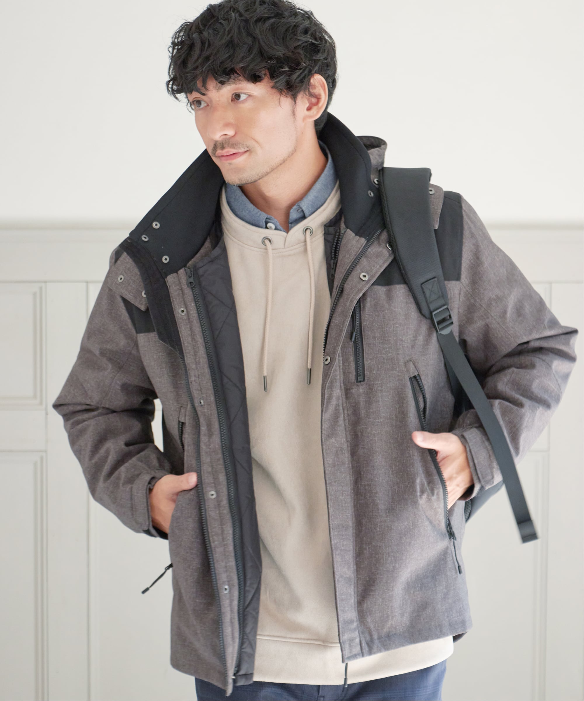 ikka（イッカ） 【雑誌MonoMax12月号掲載】sorona(R) 3WAYマウンテン 
