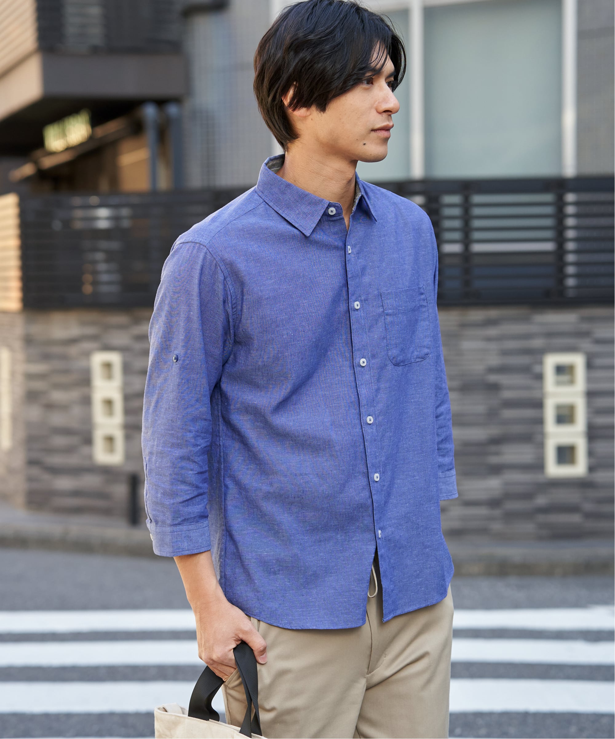 ikka（イッカ） 【雑誌MonoMax5月号掲載】フレンチリネンMIX袖2WAY