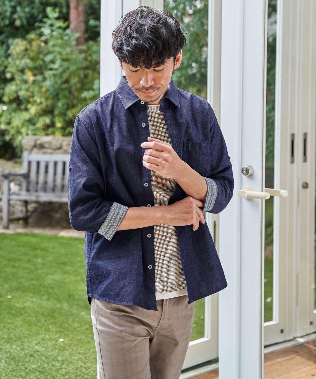 ikka（イッカ） 【雑誌MonoMax5月号掲載】フレンチリネンMIX袖2WAY