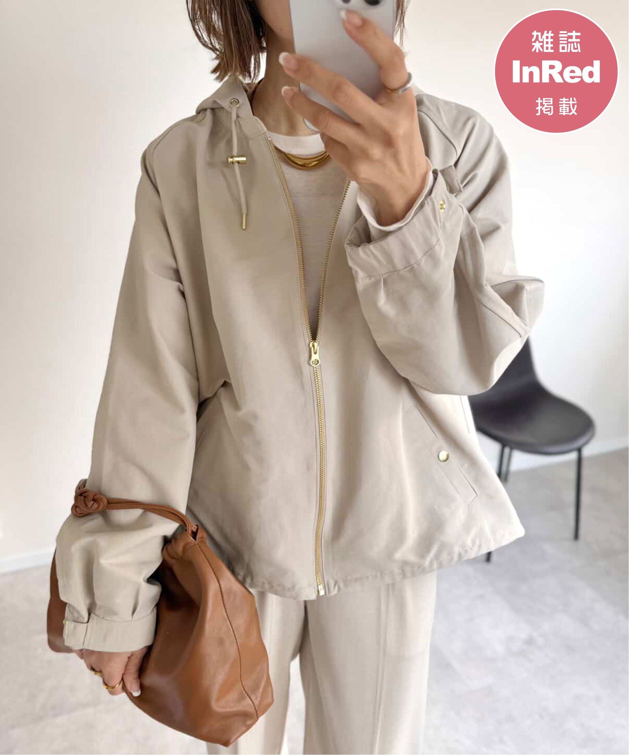 ✴︎tantan✴︎ページ。撥水コート グレージュ Ｓ ikka（イッカ） 【雑誌InRed4月号掲載】撥水花粉リリース2WAY