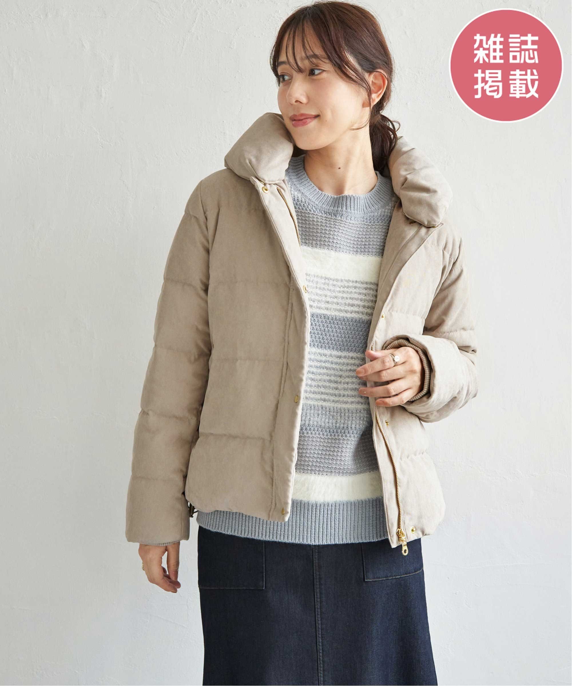 ikka（イッカ） 【雑誌InRed1月号掲載】細コール2WAY洗えるダウン