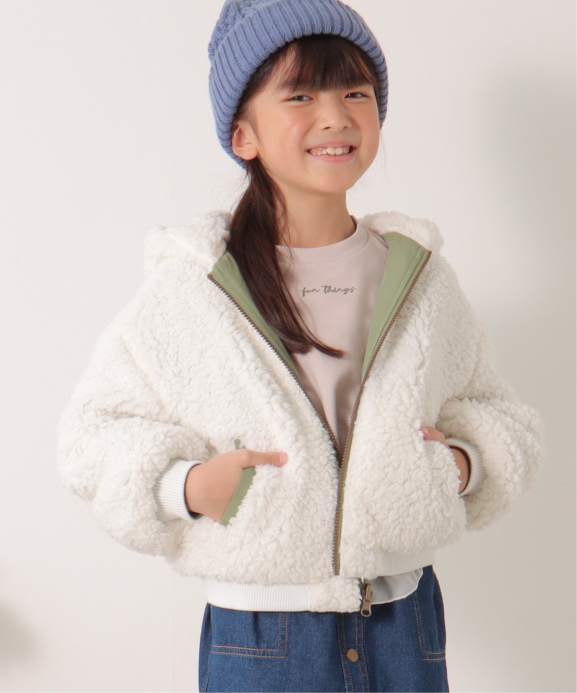 リバーシブルボアブルゾン（120~160cm） : COX-ONLINE SHOP