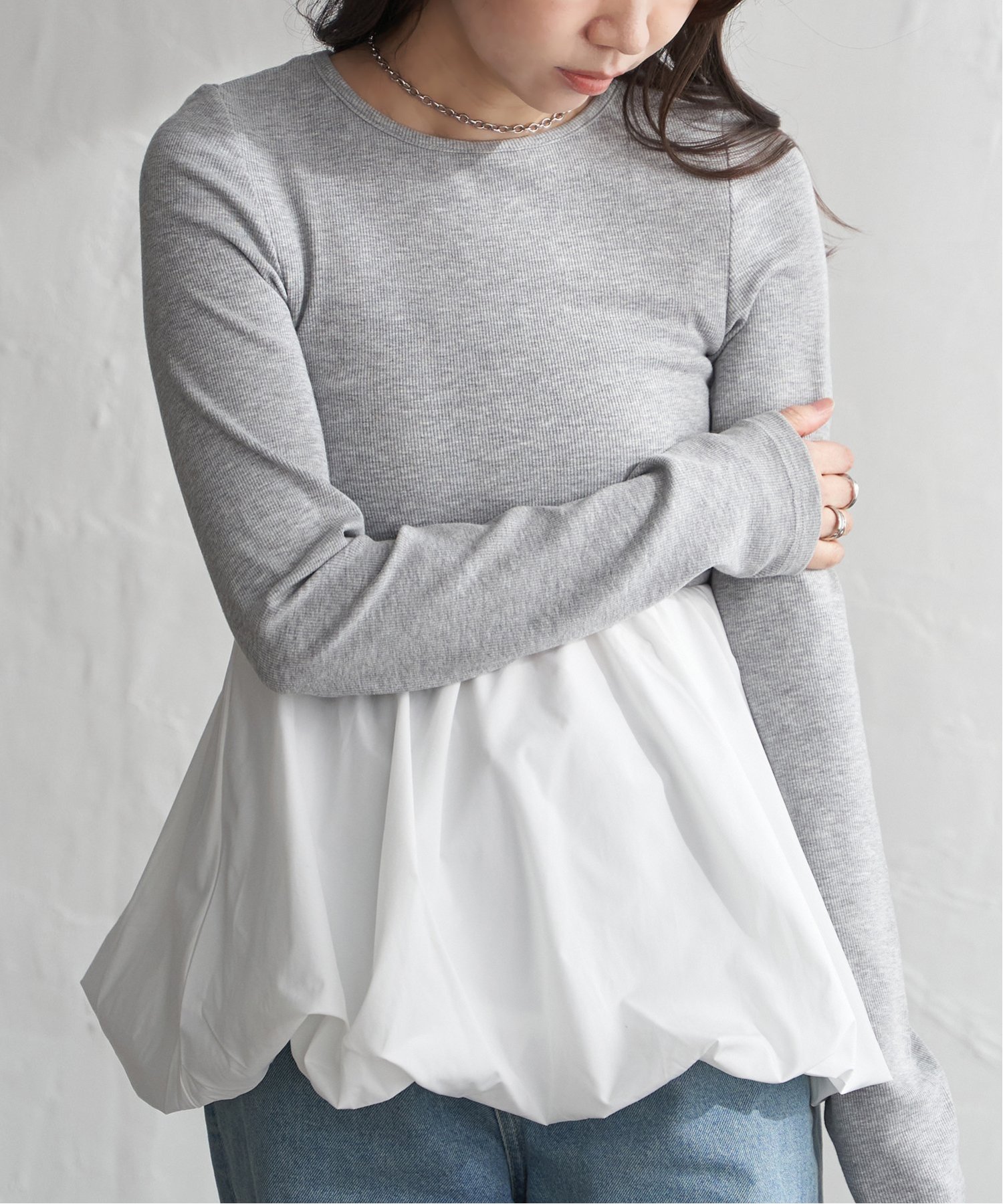VENCE EXCHANGE 異素材コンビバルーンチュニック : COX-ONLINE SHOP 