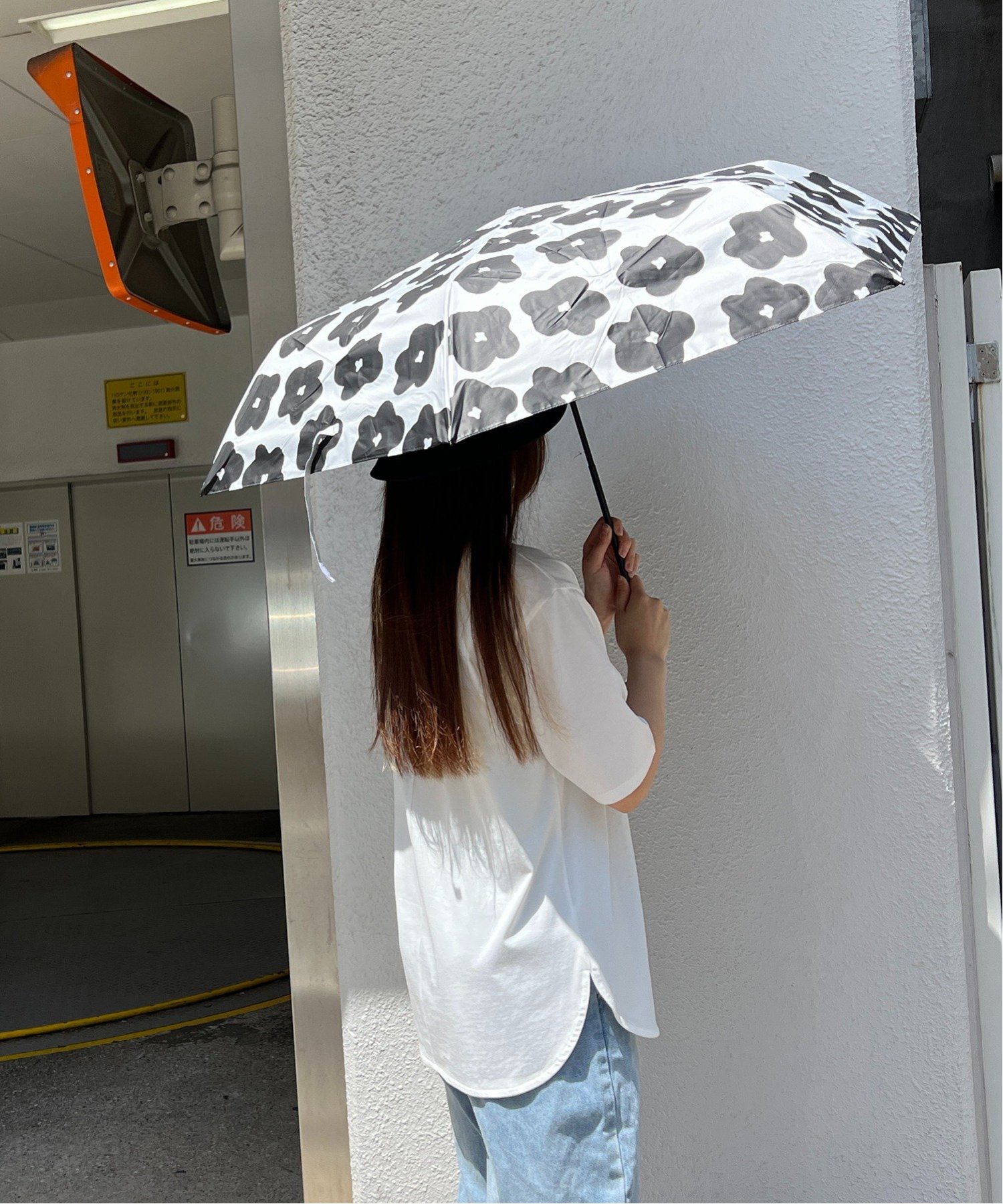 ソフトフラワー 遮光 折りたたみ傘 日傘