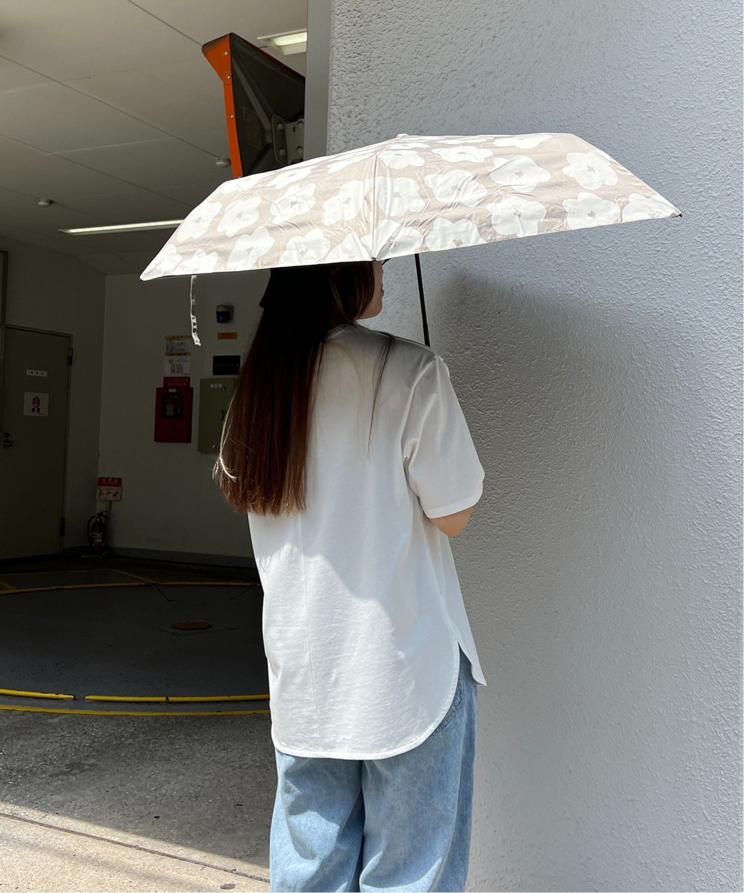 ソフトフラワー 遮光 折りたたみ傘 日傘