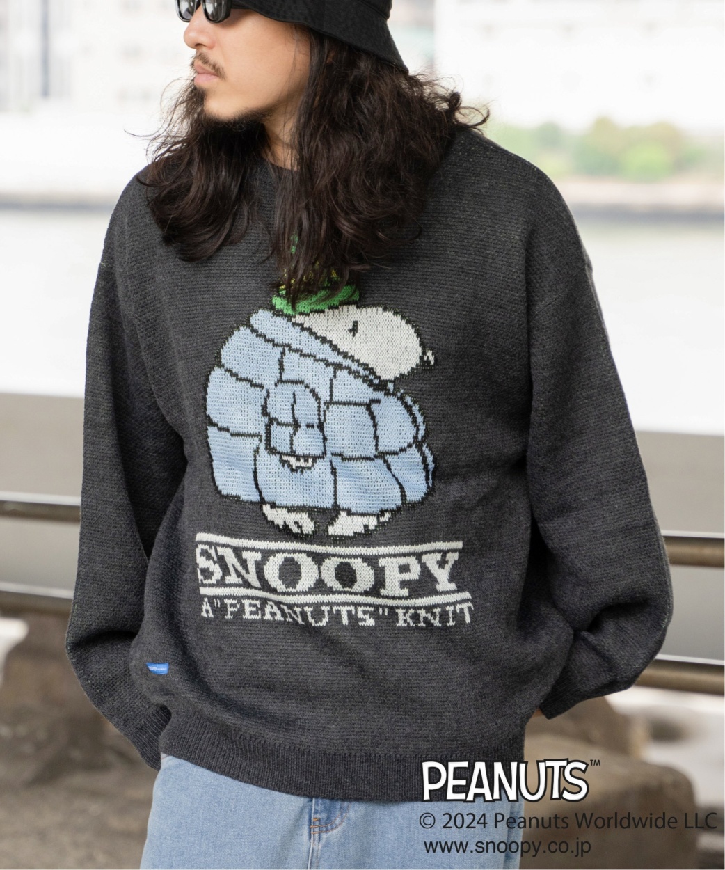 PEANUTS ピーナッツ SNOOPY スヌーピー TPクルーネックニット : COX