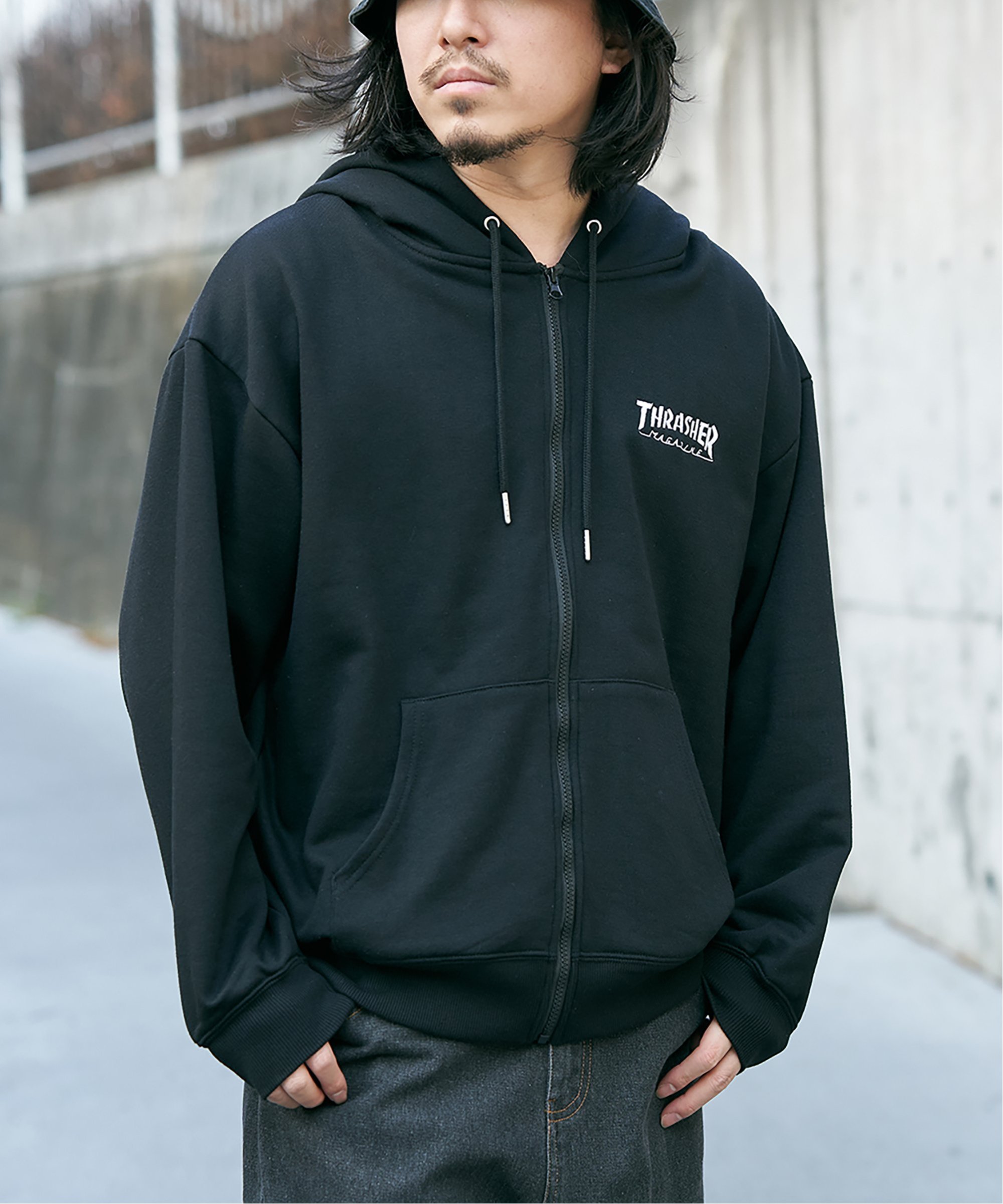 THRASHER ジップパーカー　Lサイズ THRASHER スラッシャー ジップ パーカー HOMETOWN ZIP HOODIE