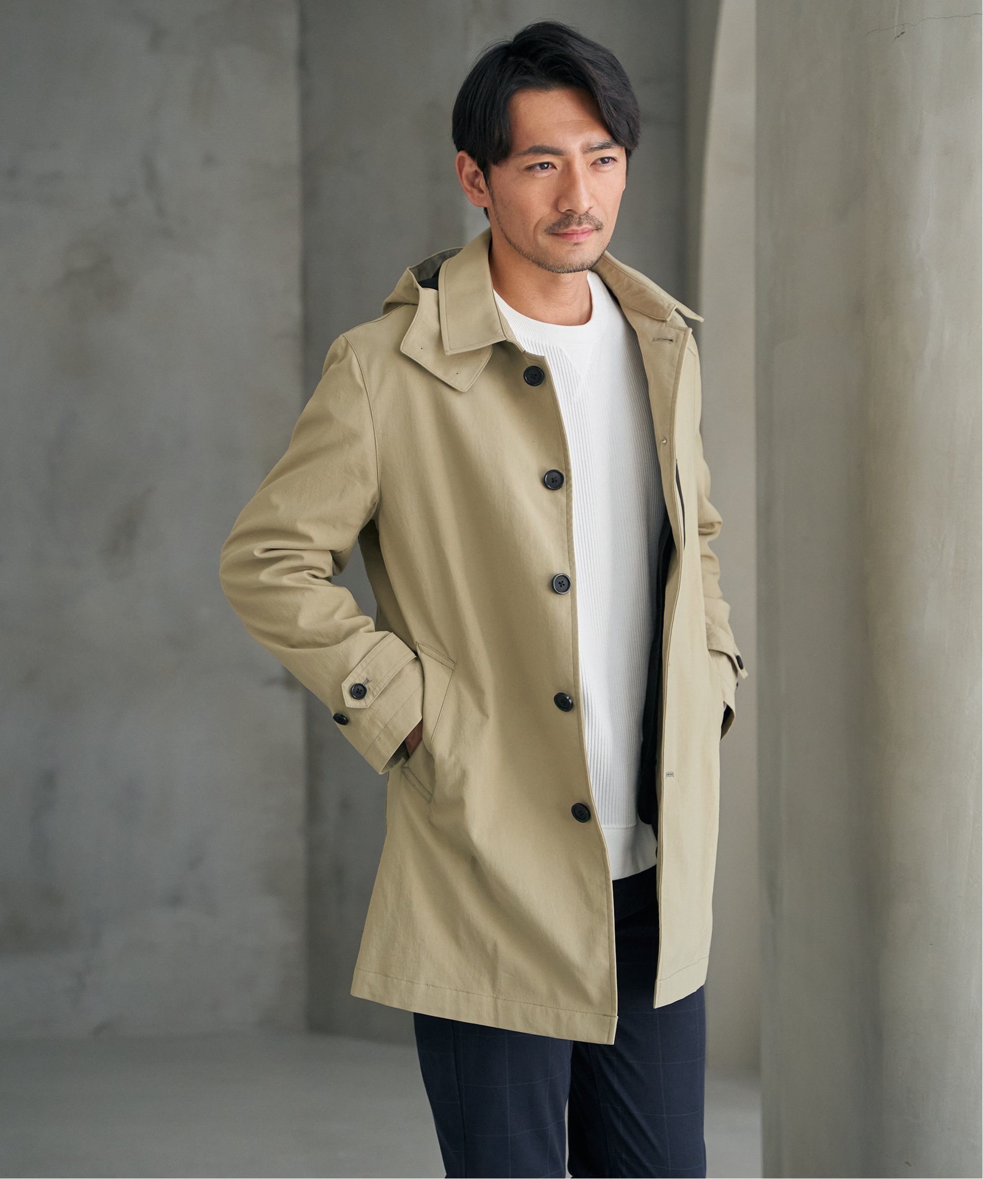 IKKA LOUNGE 2WAYライナー付きフードステンカラー : COX-ONLINE SHOP