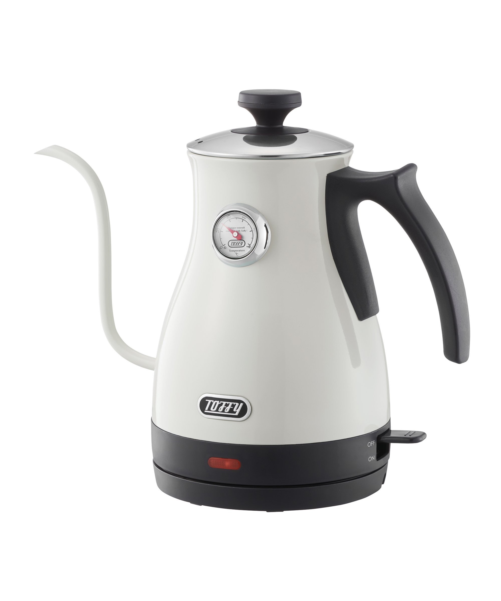 Toffy トフィー 温度付き電気ケトル 電気ケトル 細口 軽量 セーフ