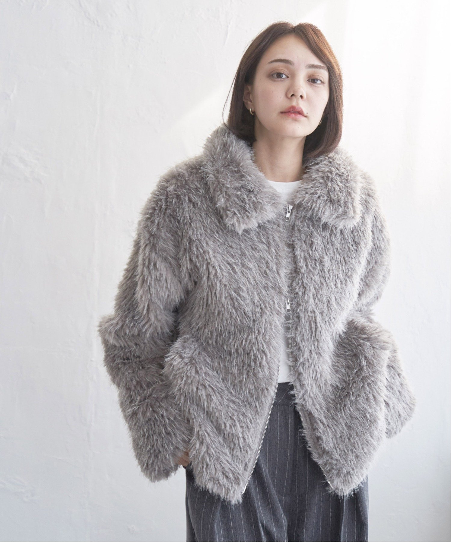 notch. フェイクファーショートジャケット : COX-ONLINE SHOP ヤフー店