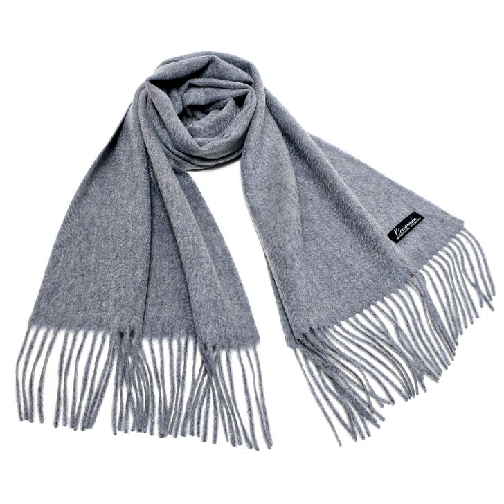 くわごん　スコットランド　ホワイトカシミヤマフラー スコットランド ホワイトカシミヤマフラー