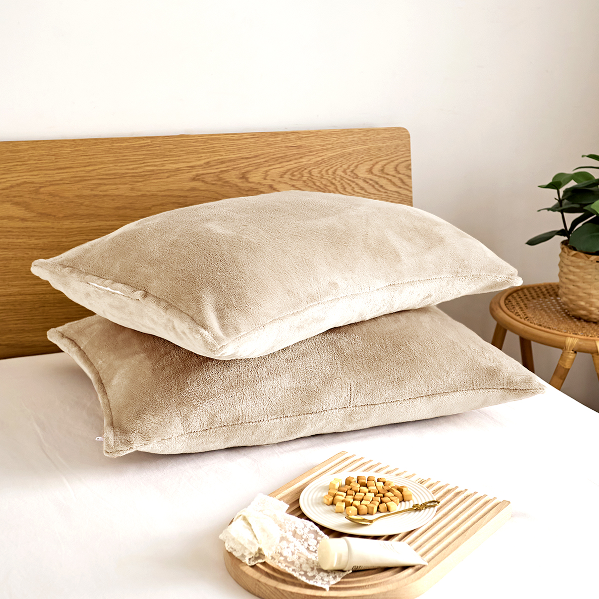 COYOLI 枕カバー 43×63 フランネル 抗菌タイプ レギュラー あったか