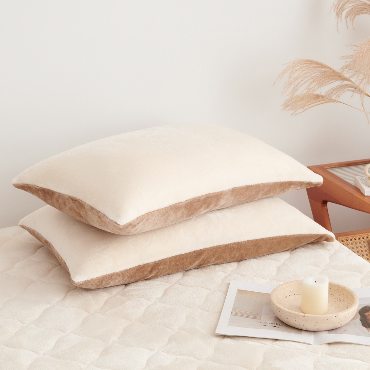 COYOLI 枕カバー 43×63 フランネル 抗菌タイプ レギュラー あったか