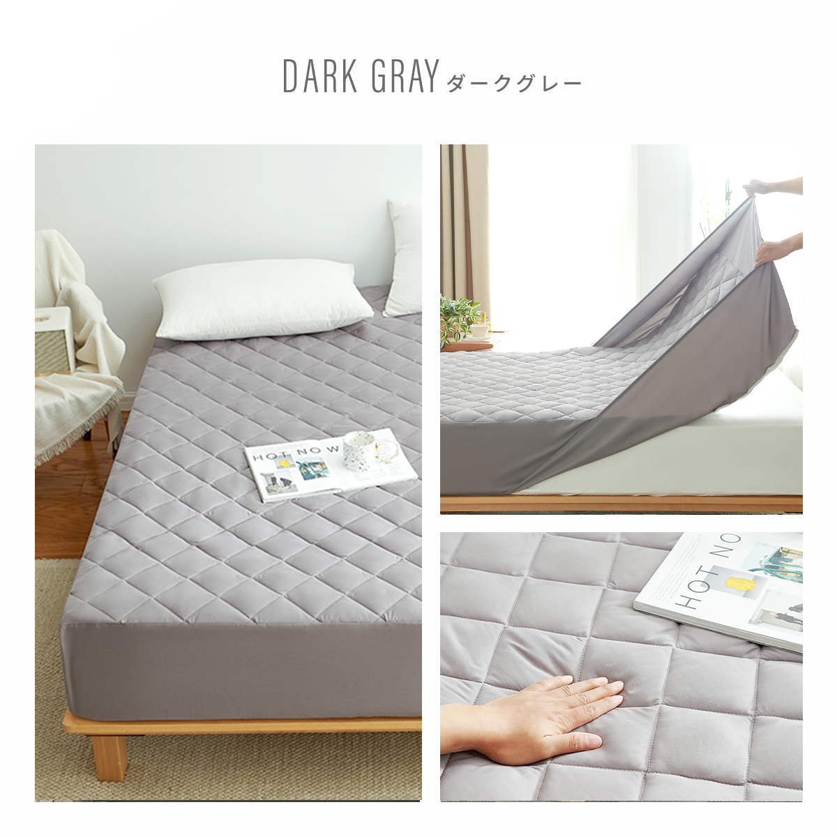 COYOLI ボックスシーツ クイーン 160x200 パッド一体型ボックスシーツ