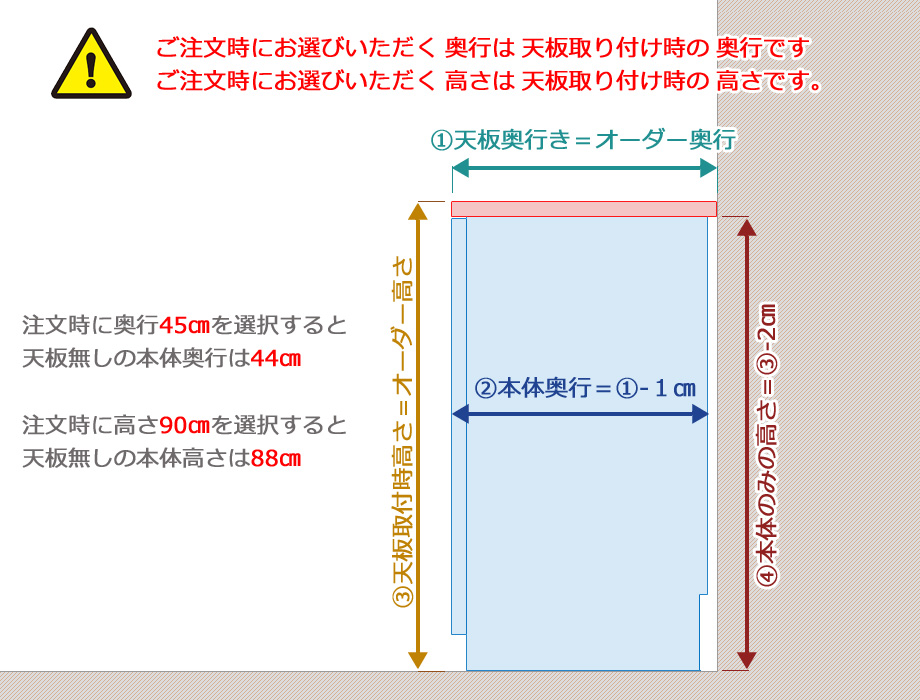 オーダーオープンラック フレクシー 幅81〜120cm 奥行36〜45cm 高さ85