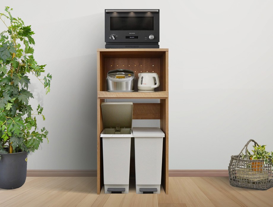 ナチュラルモダンのダストボックス上 レンジ台　値下げ可能です ナチュラルモダンのダストボックス上 レンジ台 値下げ可能です 【公式