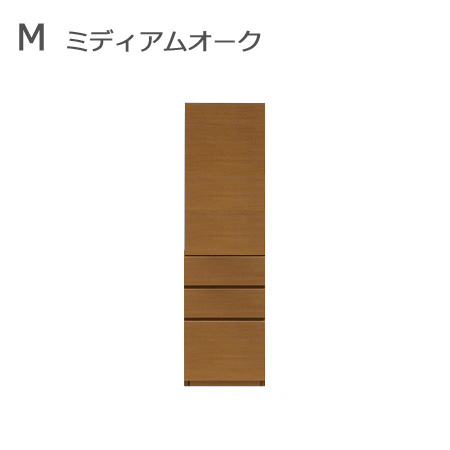 セミオーダー壁面収納GRANNER2(グラナー2）片開き扉・引出3段ラック（幅41〜55cm×奥行42cm×高さ155cm）全14色_14
