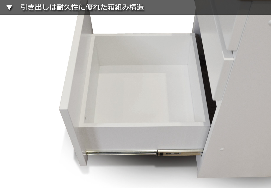 セミオーダー洗面所収納SUNNY（サニー）3段チェスト（幅41〜55cm×奥行32/42/52cm×高さ71.7cm）全14色の画像