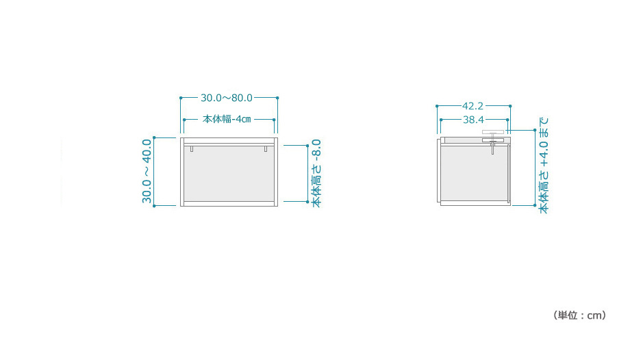 セミオーダー壁面収納GRANNER2(グラナー2）上置きラック（幅56〜70cm×奥行42cm×高さ30〜40cm）全14色｜cozyroom｜05