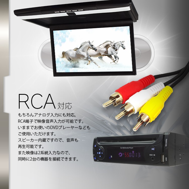 フリップダウンモニター 17.3インチ フルHD 高画質液晶 HDMI対応