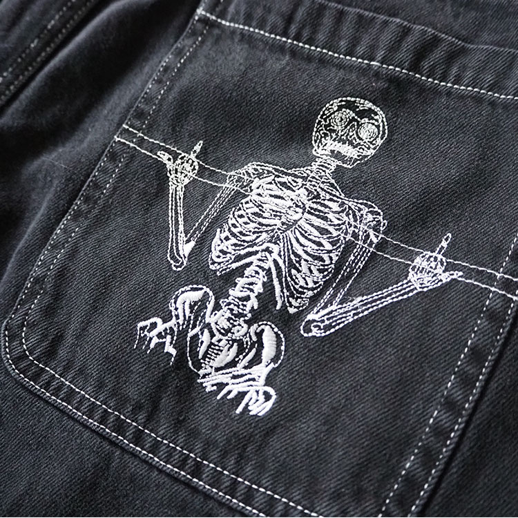 クーポン利用 HEAVEN CAN WAIT HCW SKULL JEANS デニムパンツ