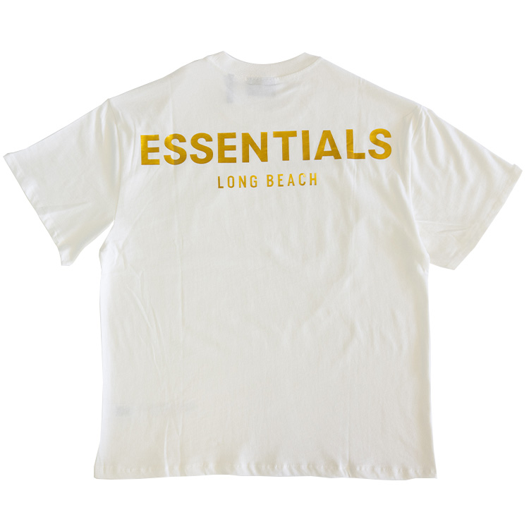 ESSENTIALS エッセンシャルズ Tシャツ メンズ レディース バックロゴ  FOG LONG BEACH ゴールドロゴ ブランドTシャツ ホワイト 白 ストリート ユニセックス｜cradlekobe｜02