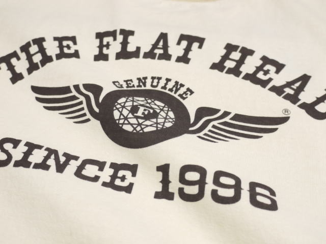フラットヘッド Tシャツ FN-THC-202 FH FLYING WHEEL 丸胴半袖Tシャツ ブラック ホワイト チャコール ライトレッド アイボリー ネイビー theflathead｜craft-ac｜05