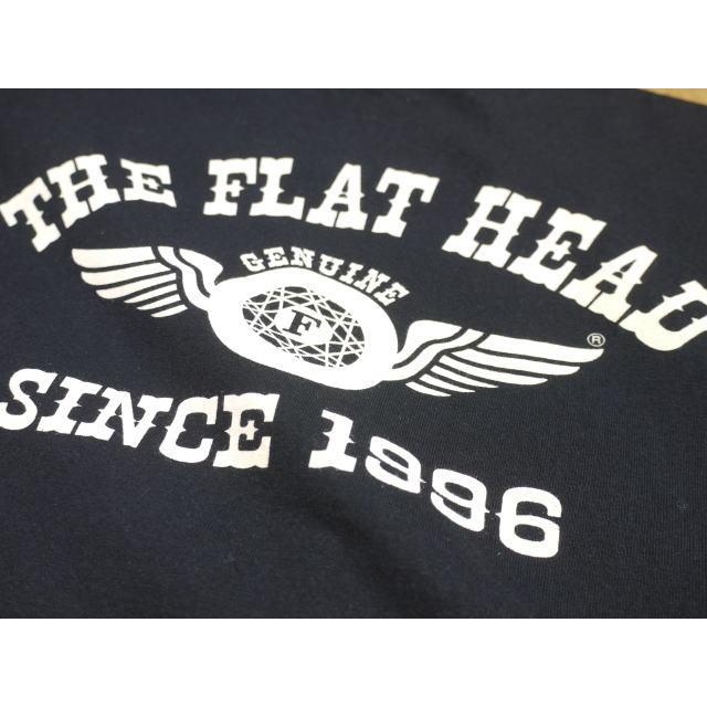 フラットヘッド Tシャツ FN-THC-202 FH FLYING WHEEL 丸胴半袖Tシャツ ブラック ホワイト チャコール ライトレッド アイボリー ネイビー theflathead｜craft-ac｜02