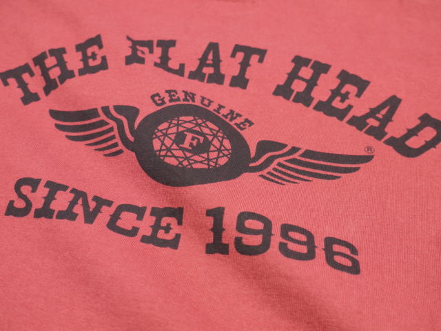 フラットヘッド Tシャツ FN-THC-202 FH FLYING WHEEL 丸胴半袖Tシャツ ブラック ホワイト チャコール ライトレッド アイボリー ネイビー theflathead｜craft-ac｜06