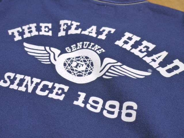 フラットヘッド Tシャツ FN-THC-202 FH FLYING WHEEL 丸胴半袖Tシャツ ブ...