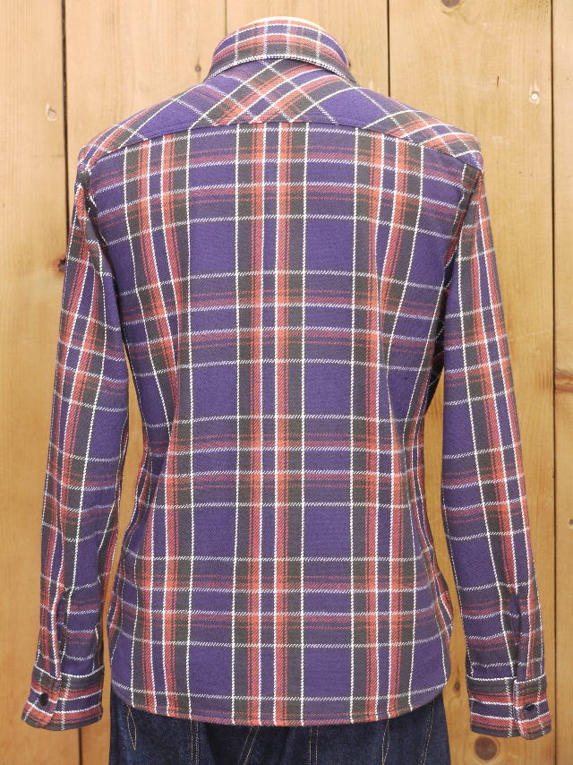 UES（ウエス） ネルシャツ 先染ヘビーネルシャツ パープル 長袖ワーク