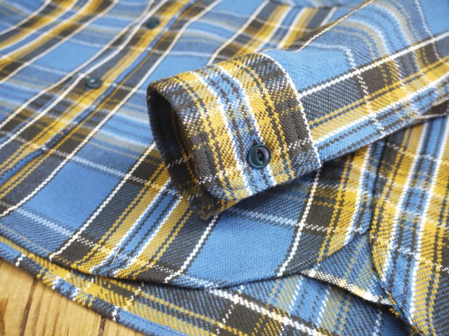 UES（ウエス） ネルシャツ 先染ヘビーネルシャツ ブルー 長袖ワーク