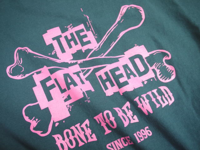 フラットヘッド Tシャツ FN-THC-036 BONE TO BE WILD 丸胴半袖Tシャツ ダークグリーン レッド ホワイト ブラック イエロー  theflathead｜craft-ac｜02