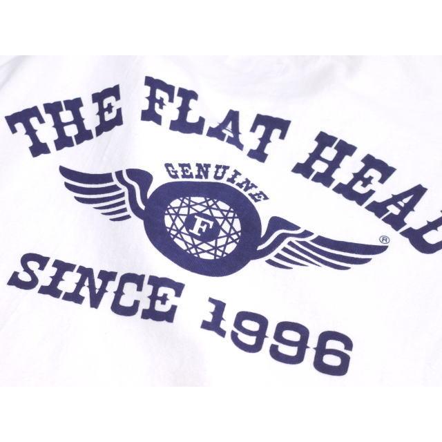 フラットヘッド Tシャツ FN-THC-202 FH FLYING WHEEL 丸胴半袖Tシャツ ブラック ホワイト ターコイズ イエロー レッド theflathead｜craft-ac｜04