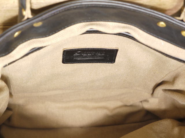 ダッパーズ ホースハイドトートバッグ 茶芯ブラック LOT1609 レザー