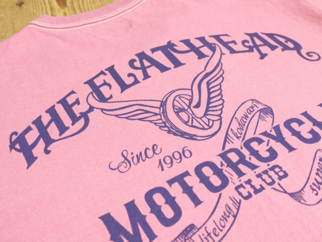 フラットヘッド Tシャツ FN-THC-029 MOTORCYCLE CLUB 丸胴半袖 Tシャツ ペールエンジ チャコール ブラック ホワイト  theflathead