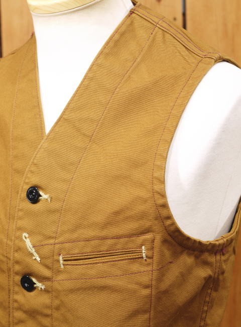 SUGAR CANE シュガーケーン 13oz ブラウンダックワークベスト